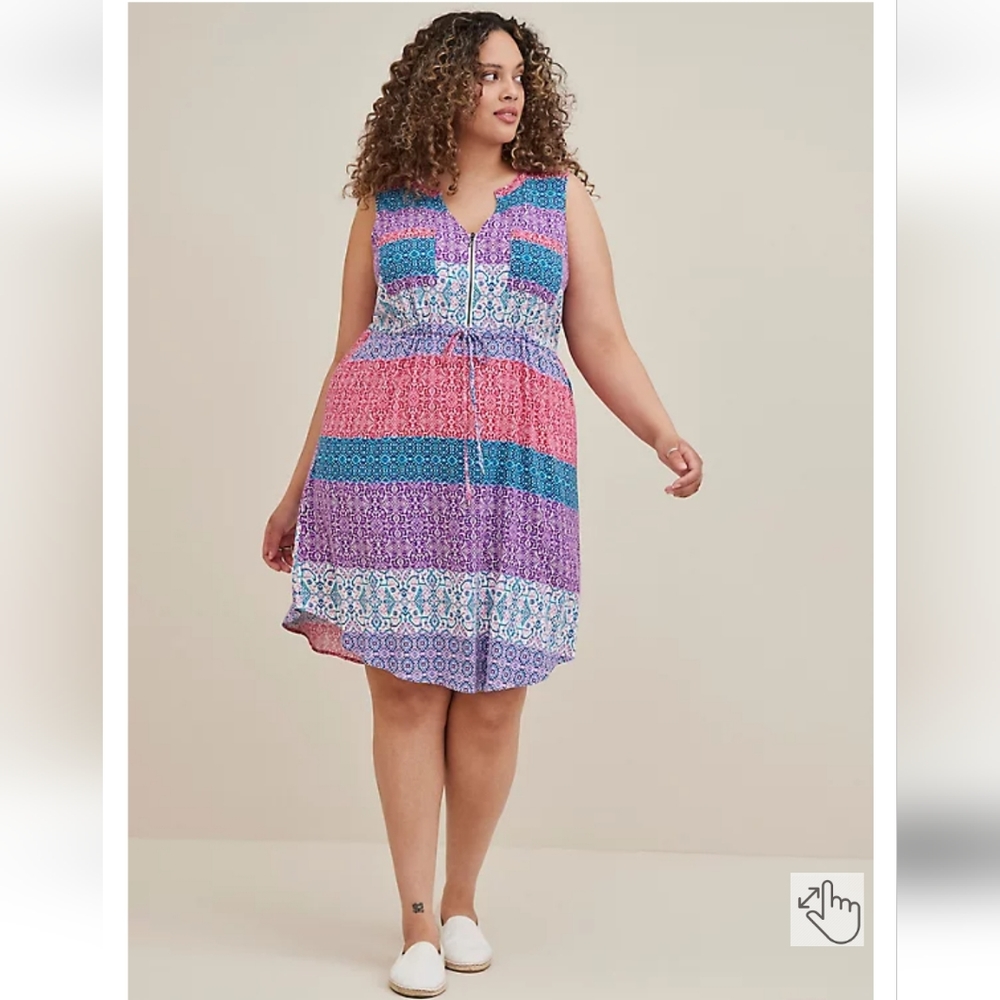 torrid mini texture rayon shirt dress size 1X NWT